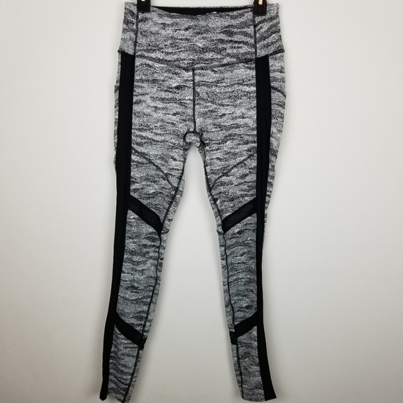 Avia M 8 Black White Jacquard Leggings 